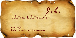 Jáni László névjegykártya