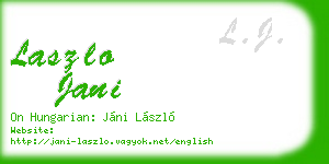 laszlo jani business card