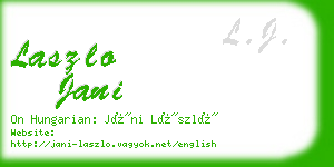 laszlo jani business card